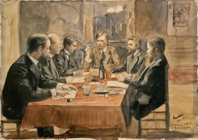 Meeting Of The Board Of The Lucasvereniging In Amsterdam 1914