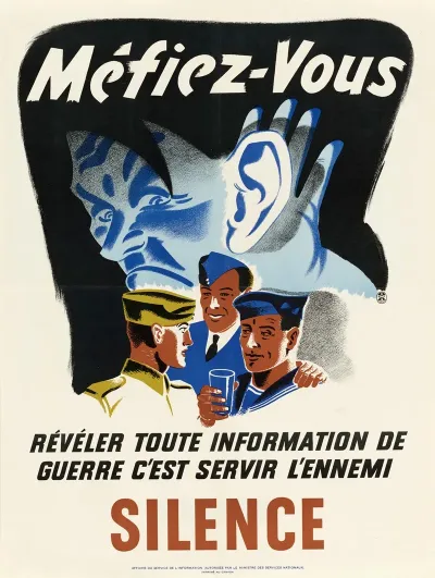 Mefiez Vous Reveler Toute Information De Guerre Cest Servir Lennemi