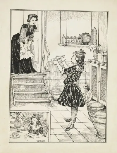 Meisje Met Een Lam Van Boter