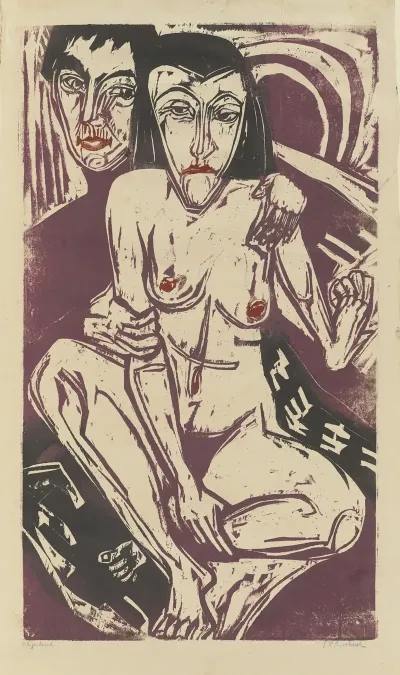 Melancholie Selbstbildnis Mit Erna