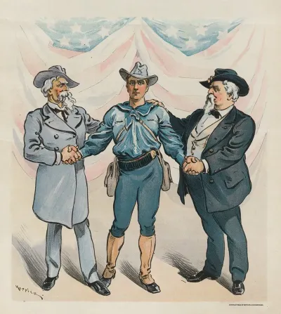 Memorial Day 1899 Three Veterans Under One Flag
