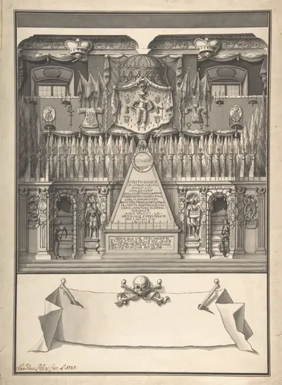 Memorial Decoration For The Interior Of A Building To Honor The Deceased Ernst Ludwig 1725