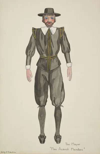 Men Against Microbesmarionettes The Mayor Mans Puritan Costume With Gold Trim