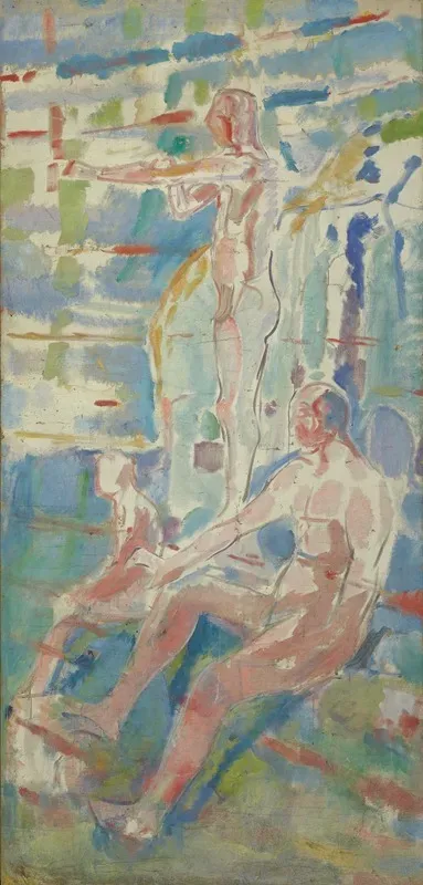 Men Turned Towards The Sun