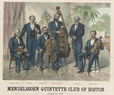 Mendelssohn Quintette Club Of Boston Organized 1849