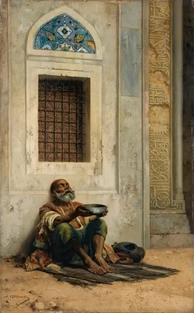 Mendicant At The Mosque Door