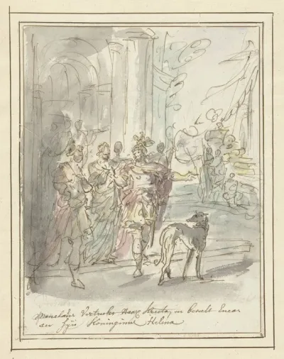 Menelaus Vertrekt Naar Kreta En Beveelt Aeneas Aan Helena