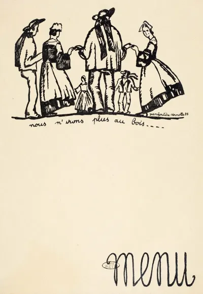 Menu Grands Salons Stanislas J Walter Nancy Le 7 Decembre 1926