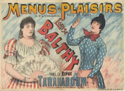 Menus Plaisirs Tous Les Soirs Louise Balty Dans La Revue Taraboum