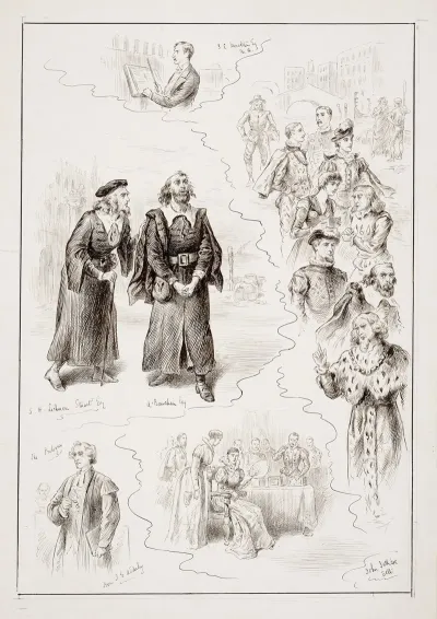 Merchant Of Venice Mr Arthur Bourchier As Shylock Oxford University Philothespian Club December 15 1883