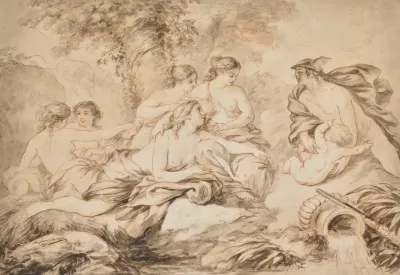 Mercury Entrusting The Infant Bacchus To The Nymphs
