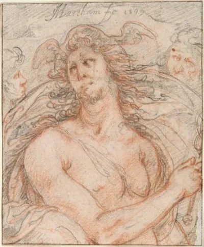 Mercury With Heads Of An Old And A Young Man
