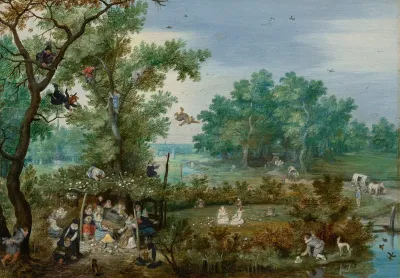 Merry Company In An Arbor