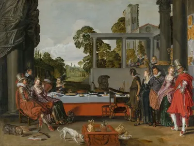 Merry Company On A Terrace 2