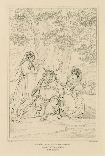 Merry Wives Of Windsor Falstaff Mrs Page Mrs Ford Act V Scene V