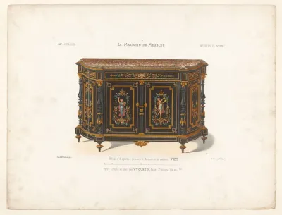Meuble Dappui Bronzes Et Marqueterie De Couleurs