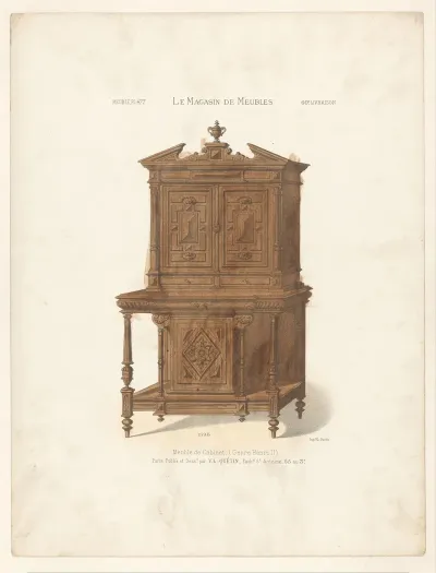 Meuble De Cabinet Genre Henri Ii