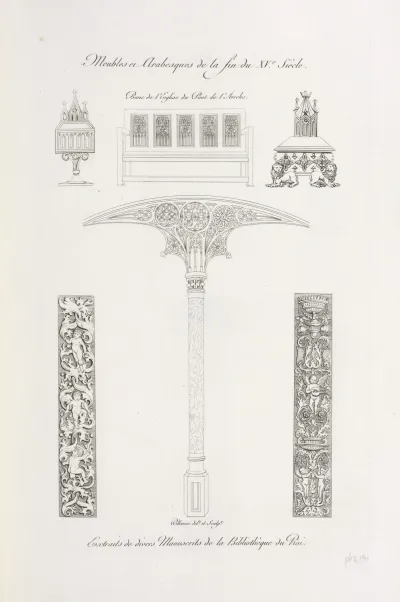 Meubles Et Arabesques De La Fin Du Xve Siecle Banc De Leglise Du Pont De Larche