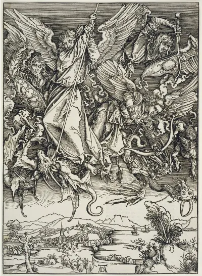 Michaels Kampf Mit Dem Drachen Aus Der Folge Der Apokalypse Urausgabe Deutsch 1498