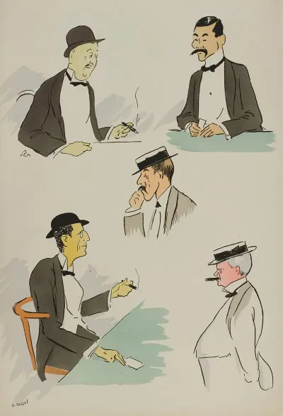 Michel Marghilomann Japonais Me Poulet Baron James De Rothschild William K Vanderbilt