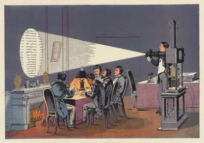 Microscopic Dispatches Received In Paris By Carrier Pigeons Enlarged By The Magic Lantern