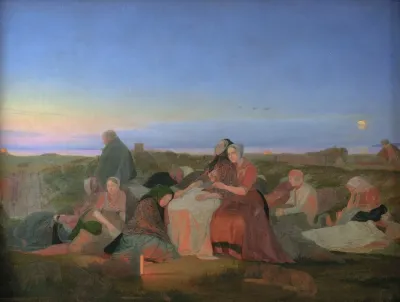 Midsummers Eve Sick People Asleep Upon The Grave Of St Helena At Tisvilde