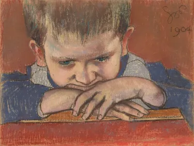 Mietek Leaning On Hands
