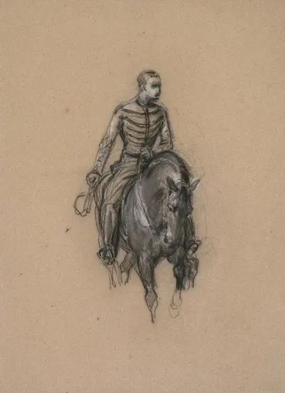 Militaire A Cheval Soldier On Horseback