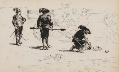 Militairen Bij Een Kanon