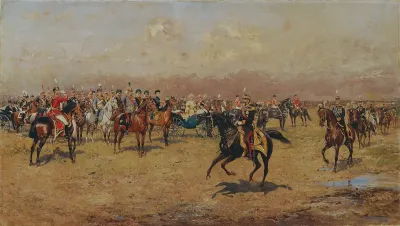 Militarparade Vor Kaiser Franz Joseph I