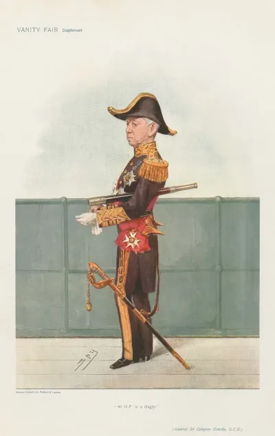 Military And Navy 40 H P In A Dinghy Admiral Sir Compton Domvile