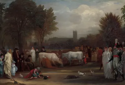 Milkmaids In St Jamess Park Westminster Abbey Beyond
