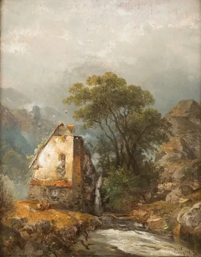 Mill By A Stream