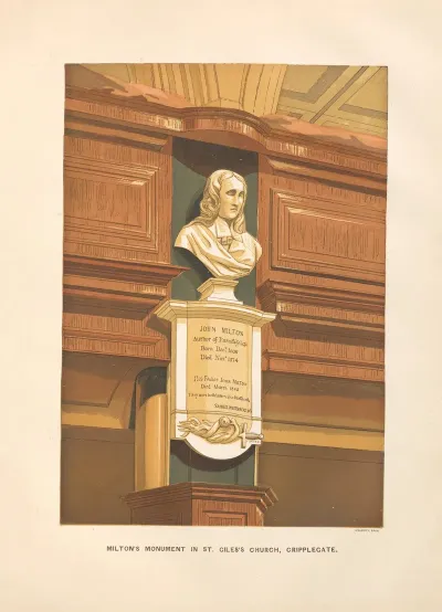 Miltons Monument In St Giles Church Cripplegate