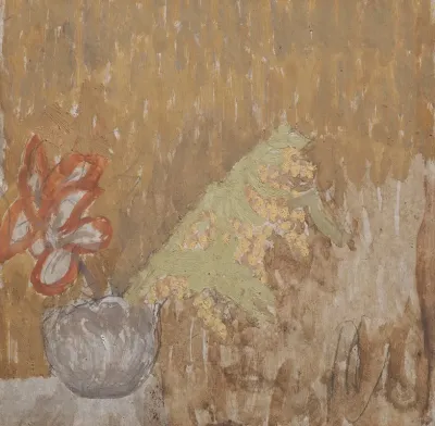 Mimosa And Flowers In A Vase