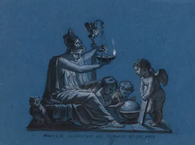 Minerve Alimentant Les Sciences Et Les Arts