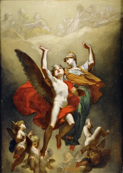 Minerve Leading The Genius Of Arts To Immortality