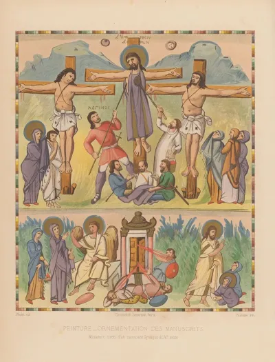 Miniature Tiree Dun Manuscrit Syriaque Du Vie Siecle