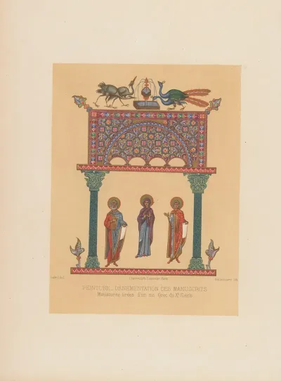 Miniatures Tirees Dun Ms Grec Du Xe Siecle