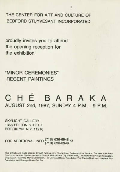Minor Ceremonies Works By Che Baraka