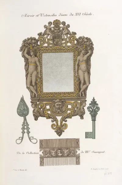 Miroir Et Ustensiles Divers Du Xvi Siecle