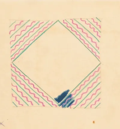 Miscellaneous Small Sketches For Inlaid Table Tops Design With Zig Zag Motif