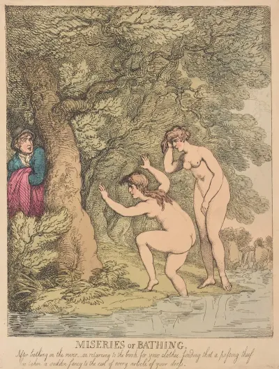 Miseries Of Bathing After Bathing In The River On Returning To The Bank For Your Clothes