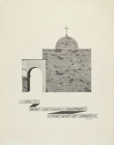 Mision San Juan Capistrano End Of Chapel Wall