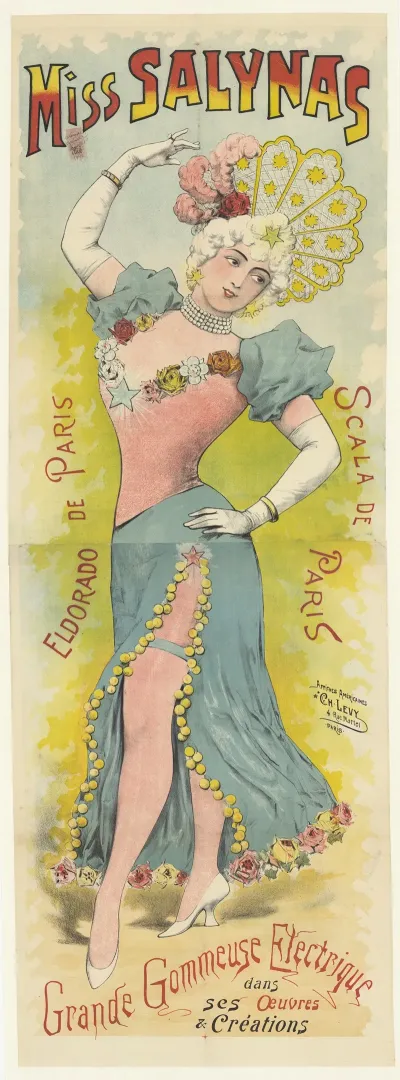 Miss Salynas Eldorado De Paris Scala De Paris Grande Gommeuse Electrique Dans Ses Oeuvres Et Creations