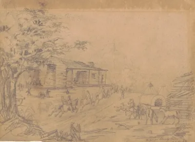 Mississippi State Line Near Corinth April 1862