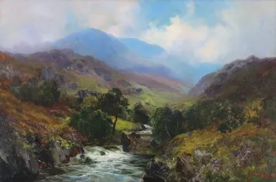 Mist Rising Over A River In The Scottish Highlands