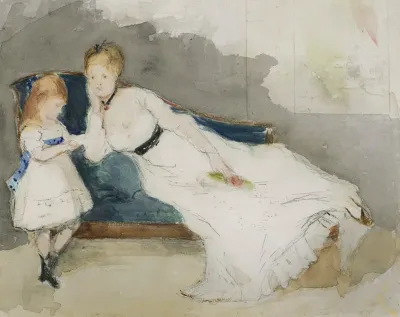 Mme Gobillard Et Sa Fille Paule