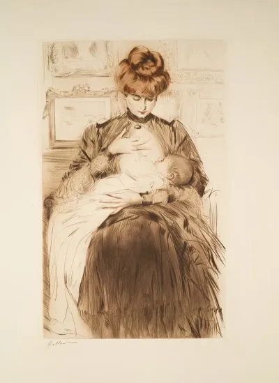 Mme Helleu Nursing Baby