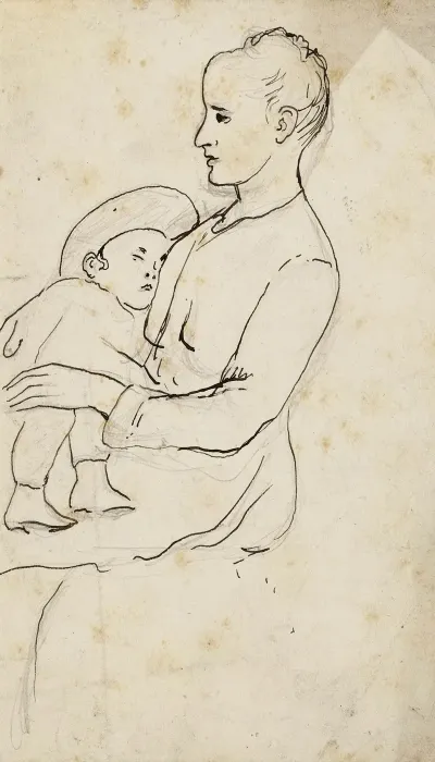 Mme Ravaud Et Son Enfant Malade